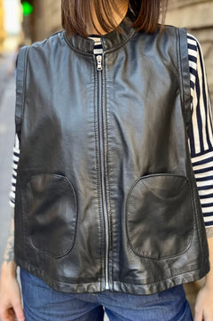 Gilet in pelle
