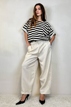 Pantalone Baggy Effetto Raso