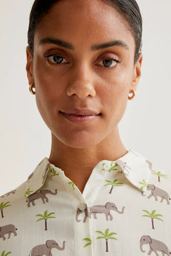 Camicia con stampa elefante