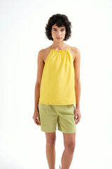 Top halter giallo