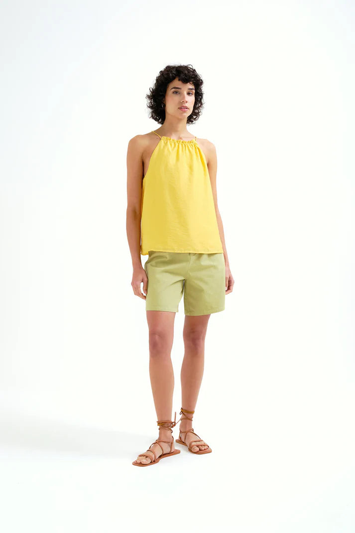 Top halter giallo