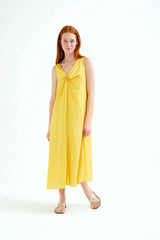 Abito smanicato giallo