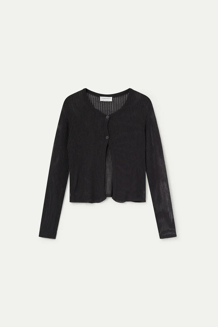 Cardigan nero in maglia