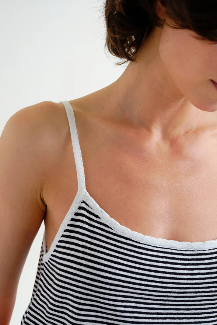 Top Righe bianche e nere