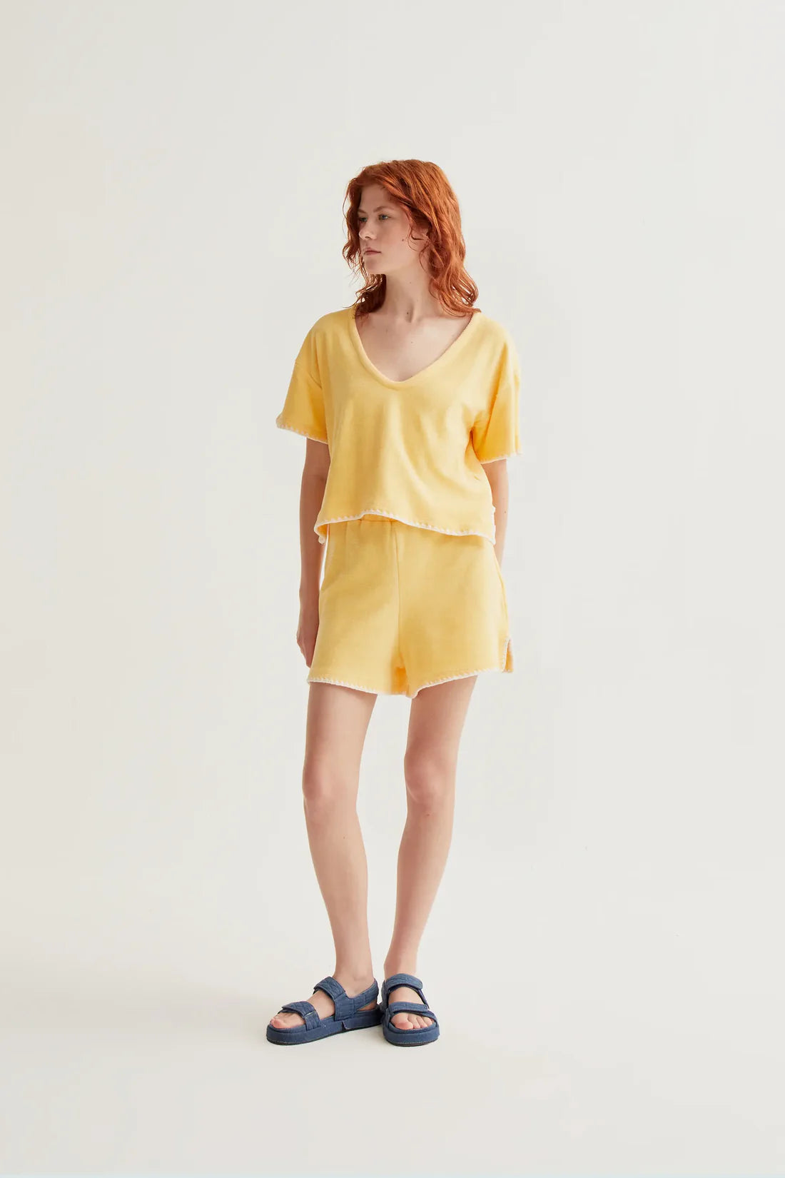 Shorts spugna giallo