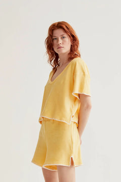Shorts spugna giallo