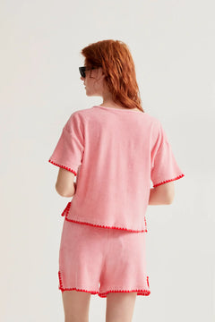 Top spugna rosa