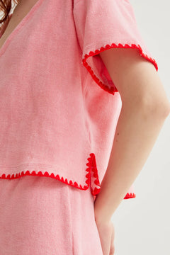 Top spugna rosa