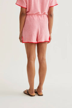 Shorts spugna rosa