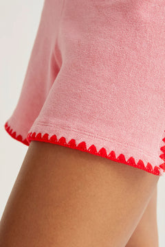 Shorts spugna rosa