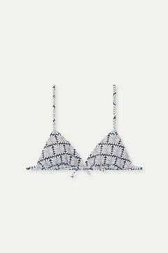 Reggiseno bikini a triangolo fantasia floreale