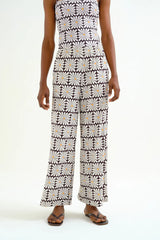 Pantaloni con stampa floreale