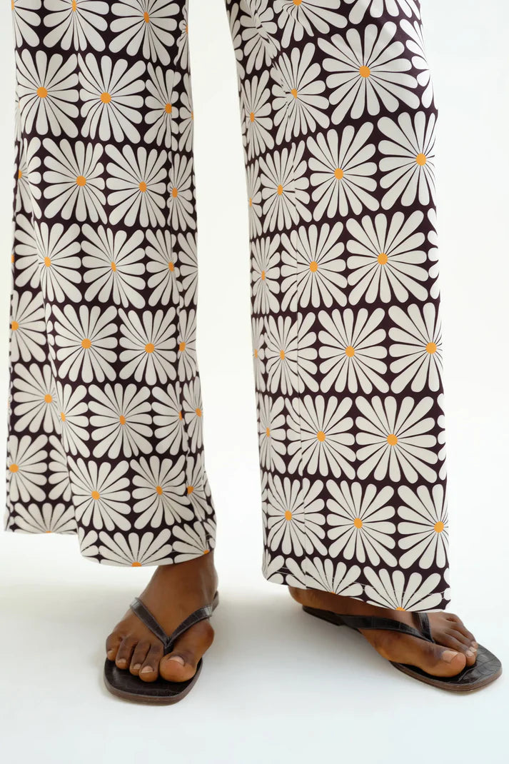 Pantaloni con stampa floreale