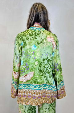 Kimono corto in viscosa stampa farfalle
