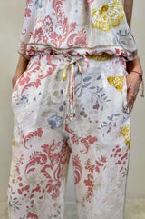 Pantalone in viscosa stampa farfalle