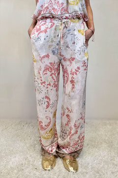 Pantalone in viscosa stampa farfalle