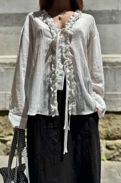 Camicia Rouches a V