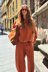 Blusa lino con coulisse
