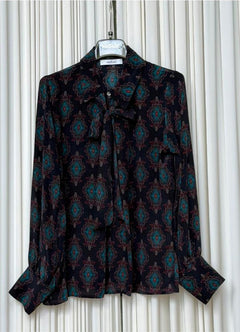 Camicia fiocco fantasia gemme