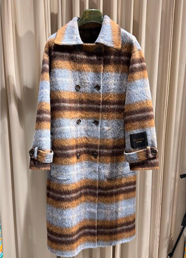 Cappotto quadri doppiopetto