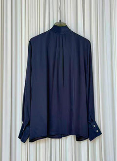 Camicia viscosa tinta unita fiocco