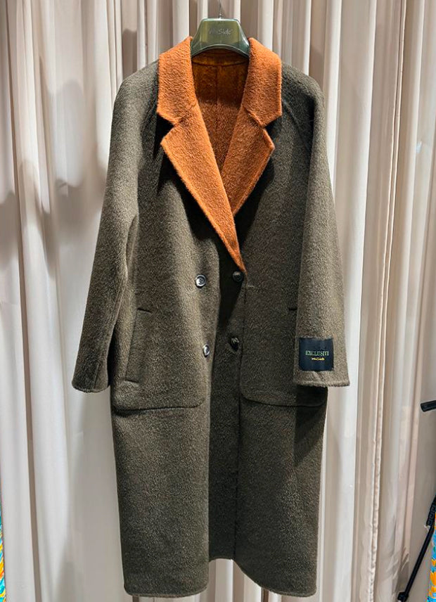 Cappotto lana doubleface
