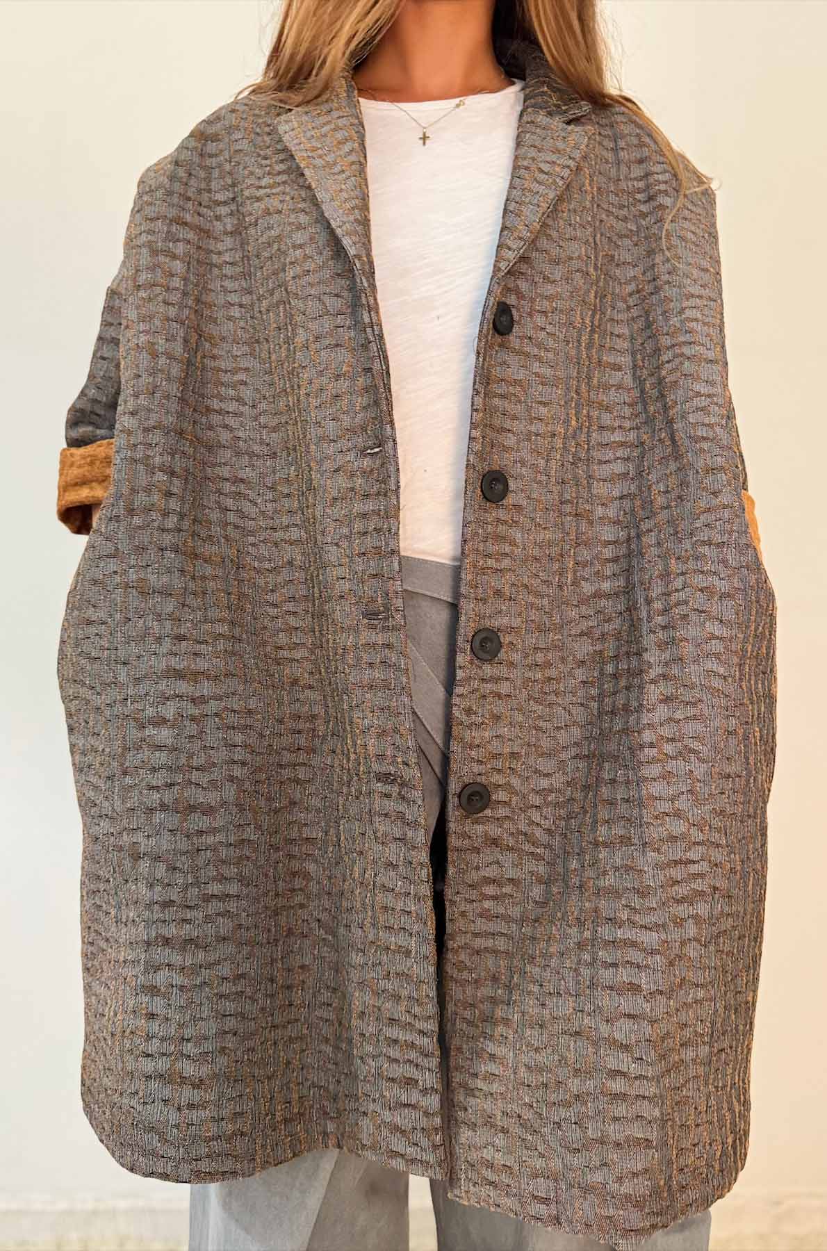 Giacca Kimono Tappezzeria Materica