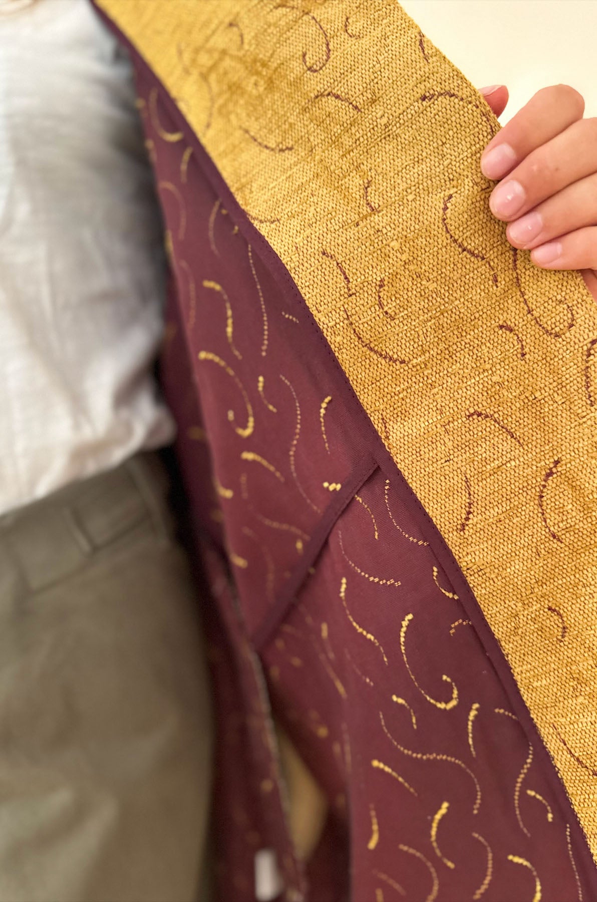 Giacca Kimono Tappezzeria Giallo Senape