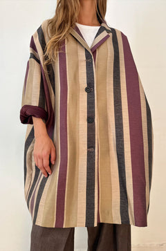 Giacca Kimono Righe Multicolore