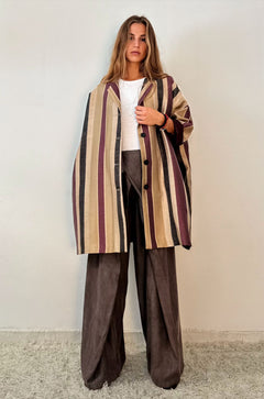 Giacca Kimono Righe Multicolore
