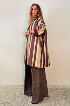 Giacca Kimono Righe Multicolore