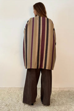 Giacca Kimono Righe Multicolore