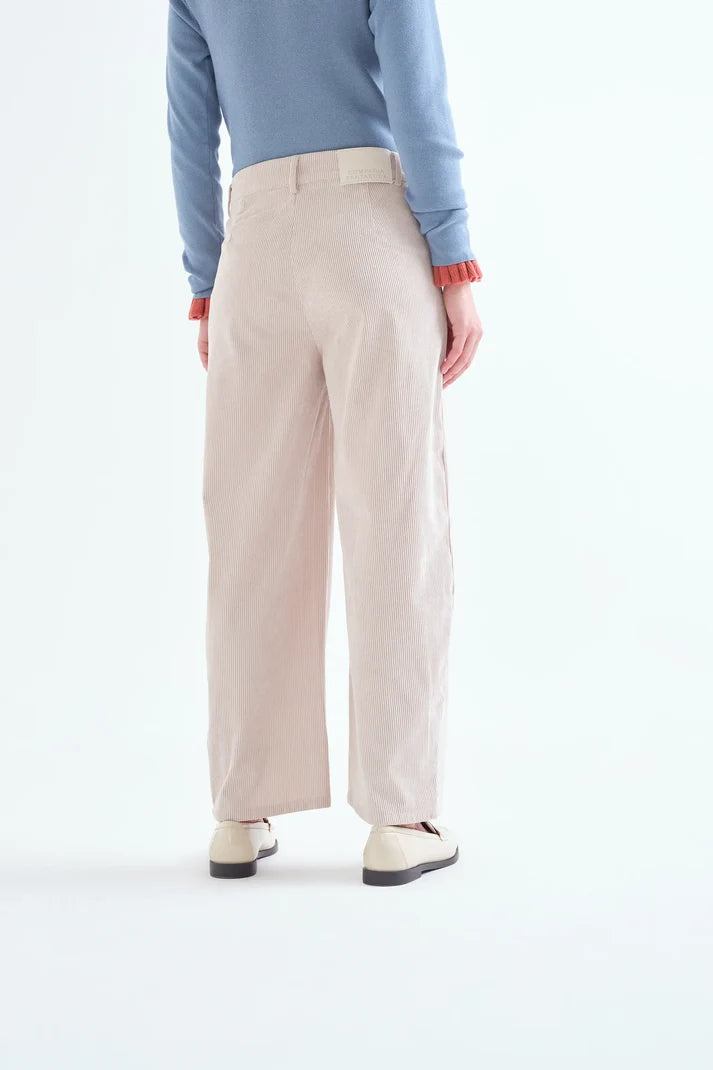 Pantaloni in velluto a coste ecrù