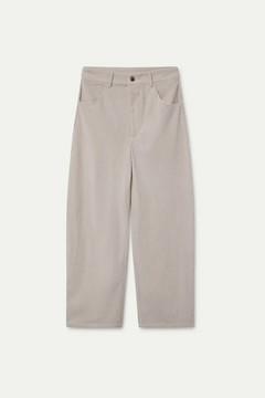 Pantaloni in velluto a coste ecrù