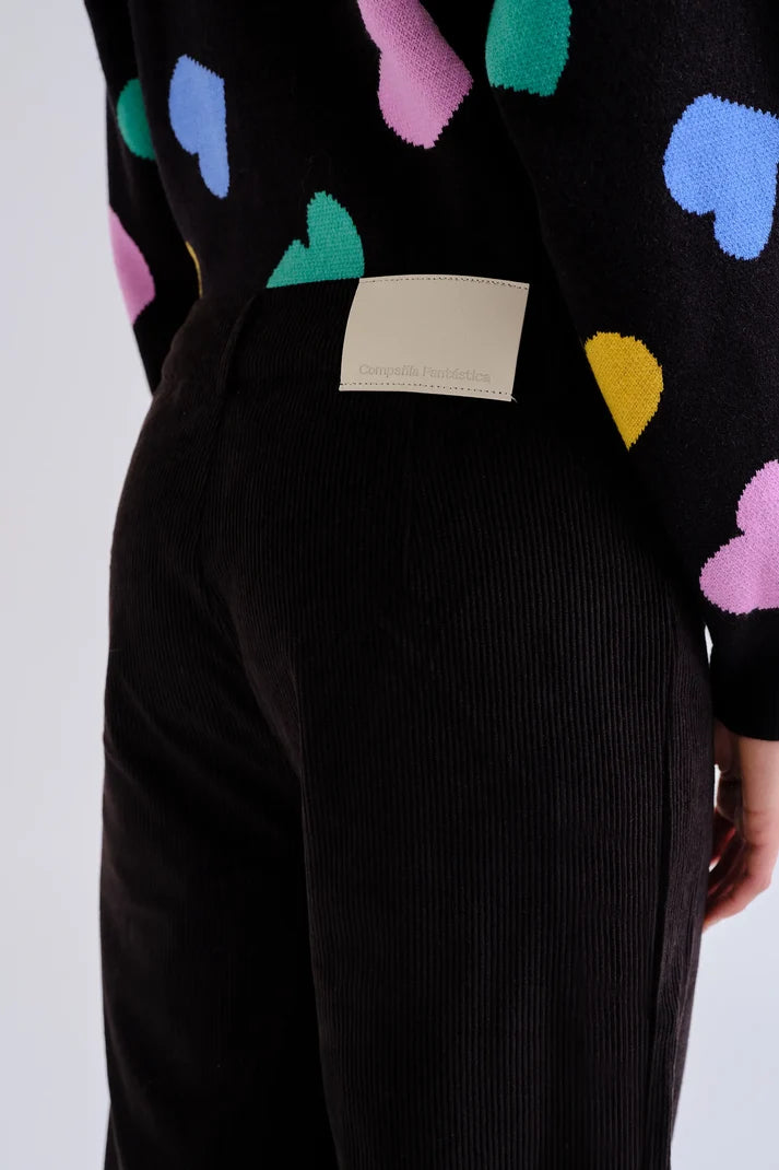 Pantaloni in velluto a coste neri