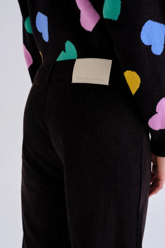 Pantaloni in velluto a coste neri