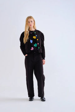 Pantaloni in velluto a coste neri