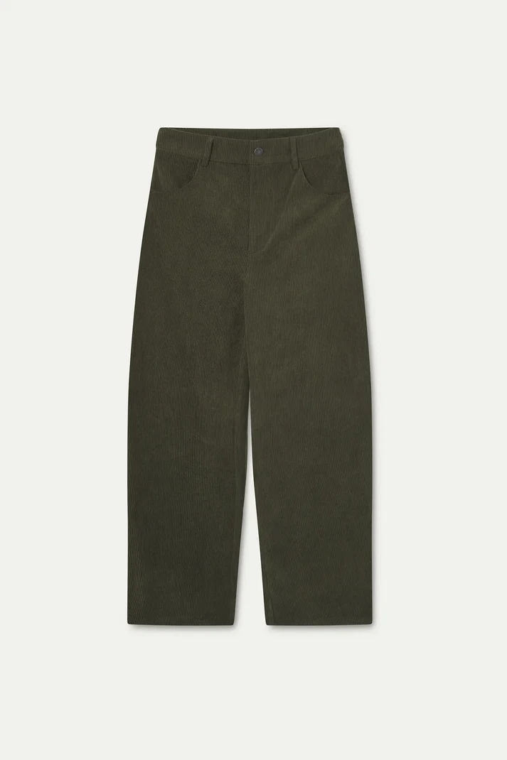 Pantaloni in velluto a coste marrone scuro