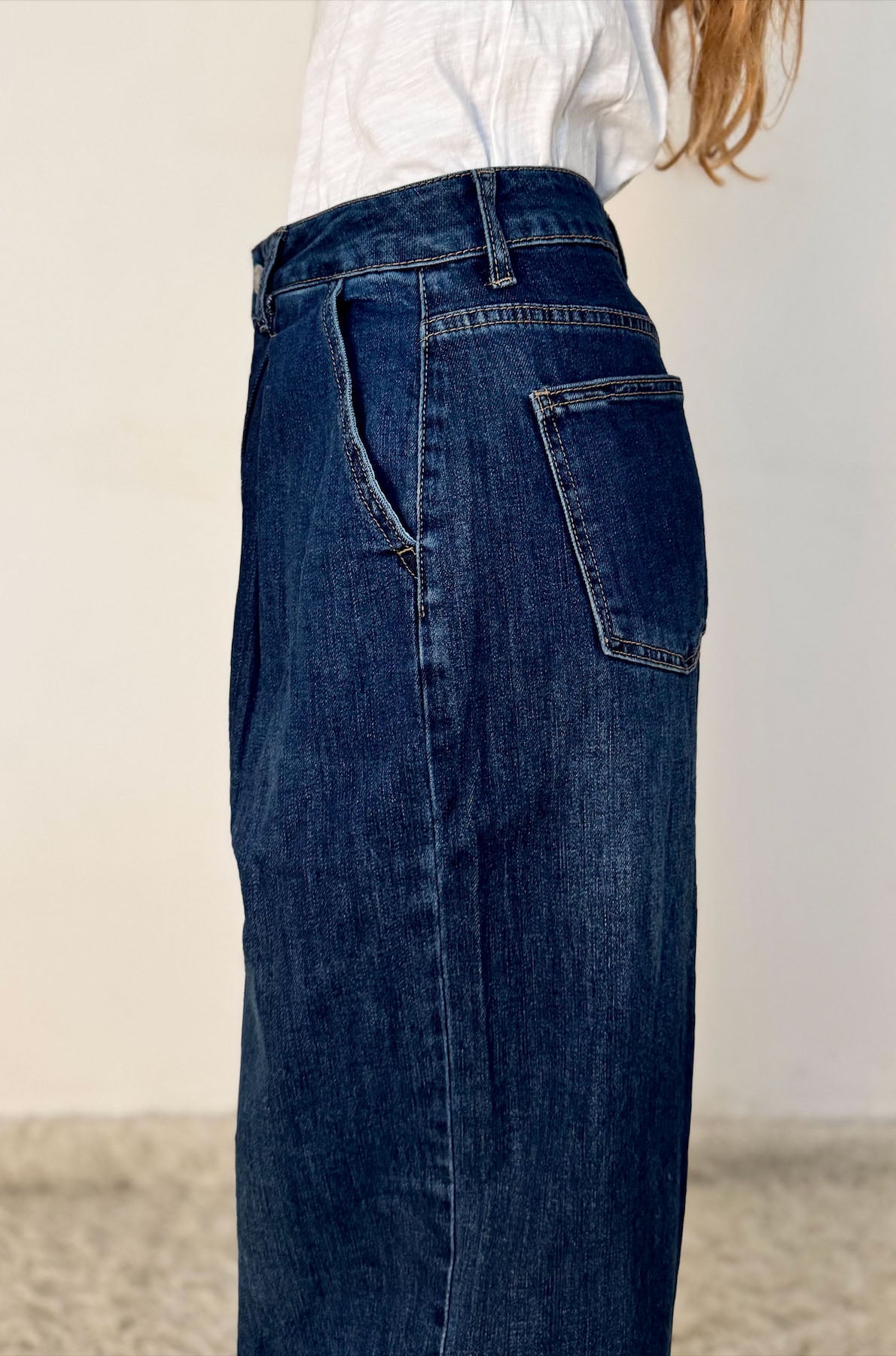 Jeans Oversize con Pinces