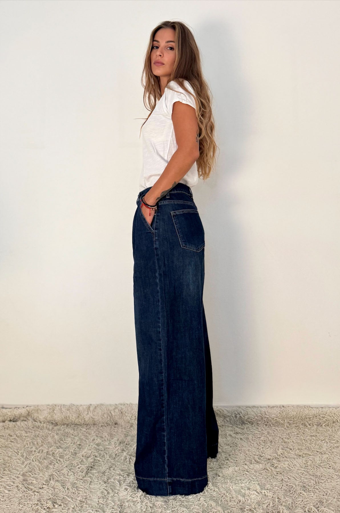 Jeans Oversize con Pinces