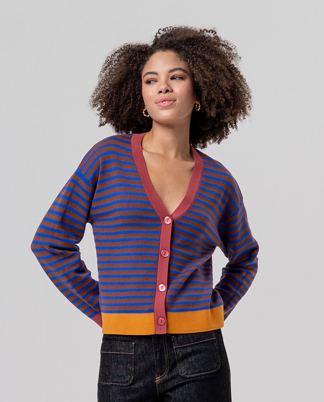 Cardigan righe