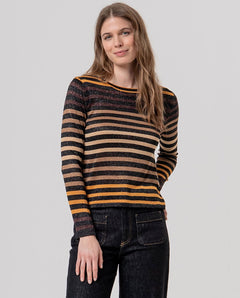 Maglione girocollo a righe