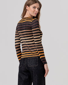 Maglione girocollo a righe