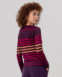 Maglione girocollo a righe
