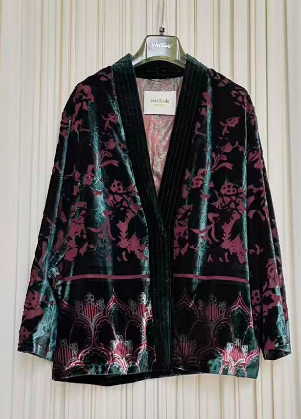 Giacca kimono velluto devoré