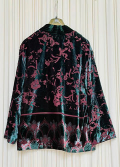Giacca kimono velluto devoré