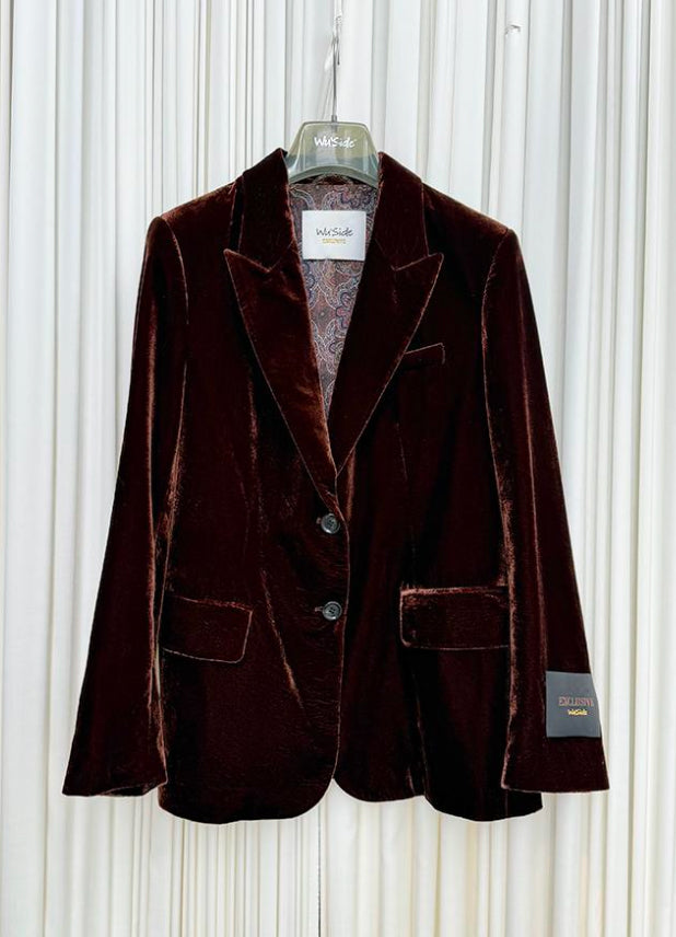 Blazer monopetto velluto