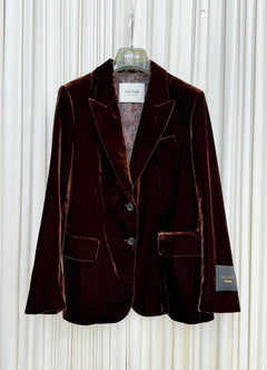 Blazer monopetto velluto