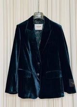 Blazer monopetto velluto