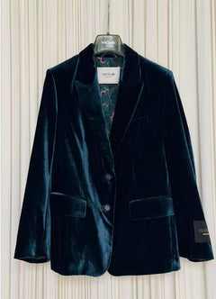 Blazer monopetto velluto